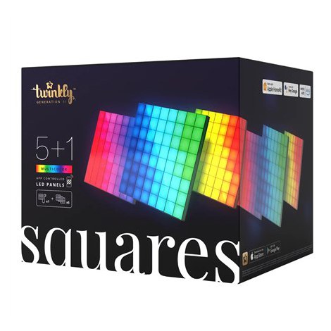 Twinkly Squares Smart LED Panels Starter Kit (6 panels) Twinkly | Squares Smart LED Panels Starter Kit (6 panels) | RGB - 16M+ c